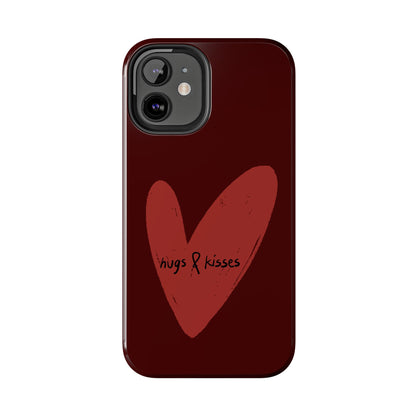 Hugs & Kisses Heart Tough Phone Case