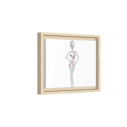 Framed Matte Canvas Art — Colorful Fashion Silhouette Print