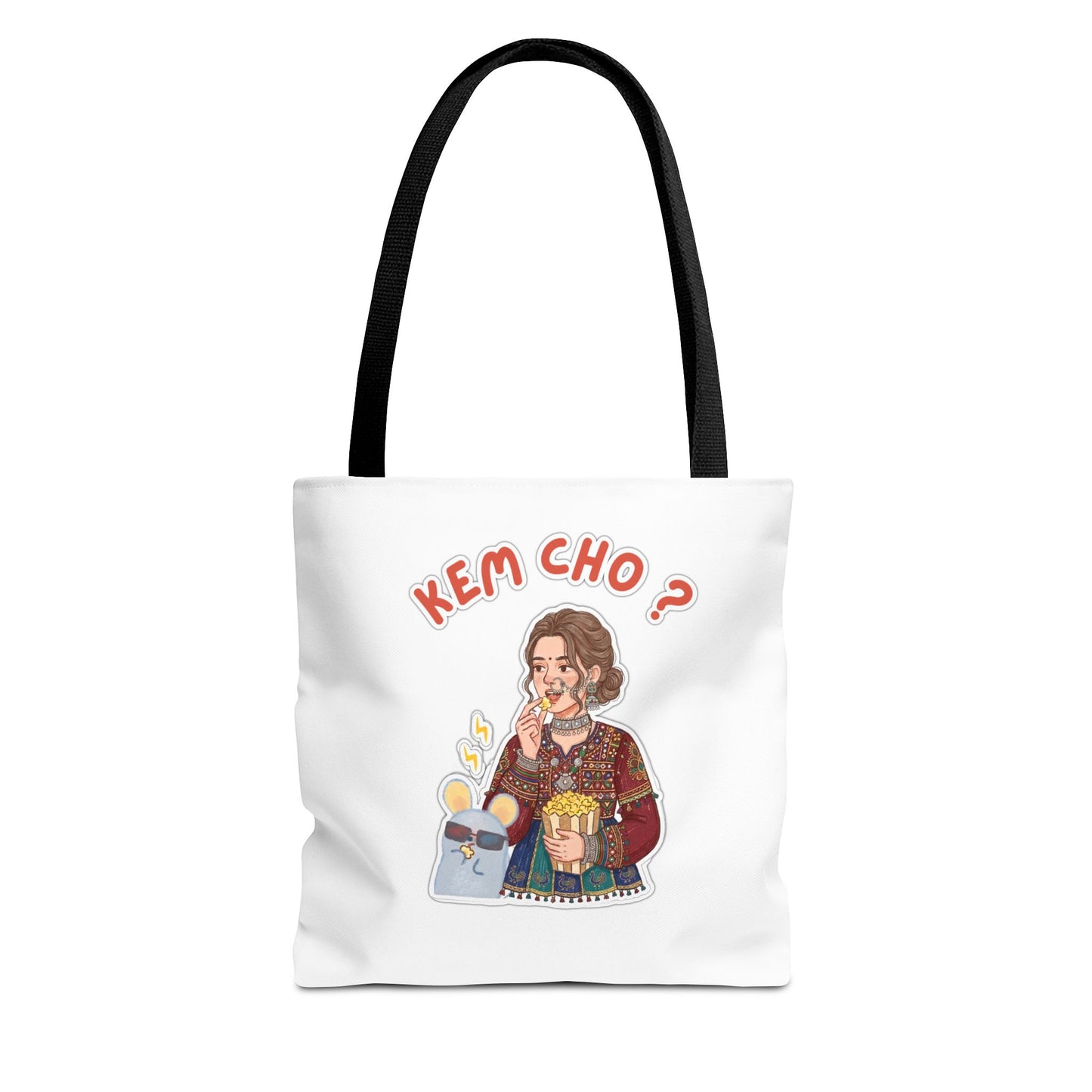 Tote Bag — 'Kem Cho?' Illustrative Gujarati Greeting Tote