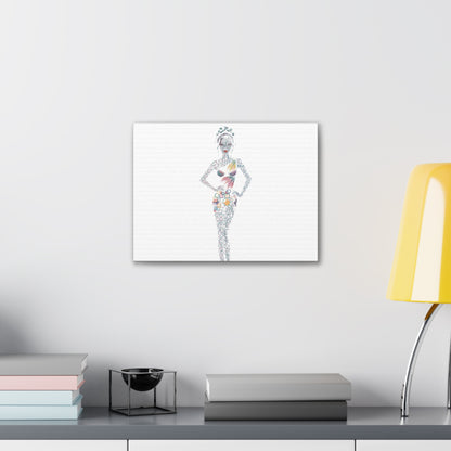 Fashion Illustration Canvas Print — Modern Female Silhouette Artwork