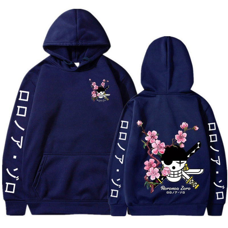 Pirate King Solon's new anime plush men's and women's hoodies cross-border hoodie anime hoodie