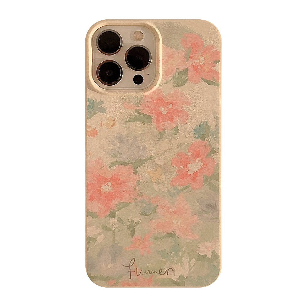 Coque iPhone 15 Peinture à l'Huile Jardin 14 Art 13Pro Silicone Max