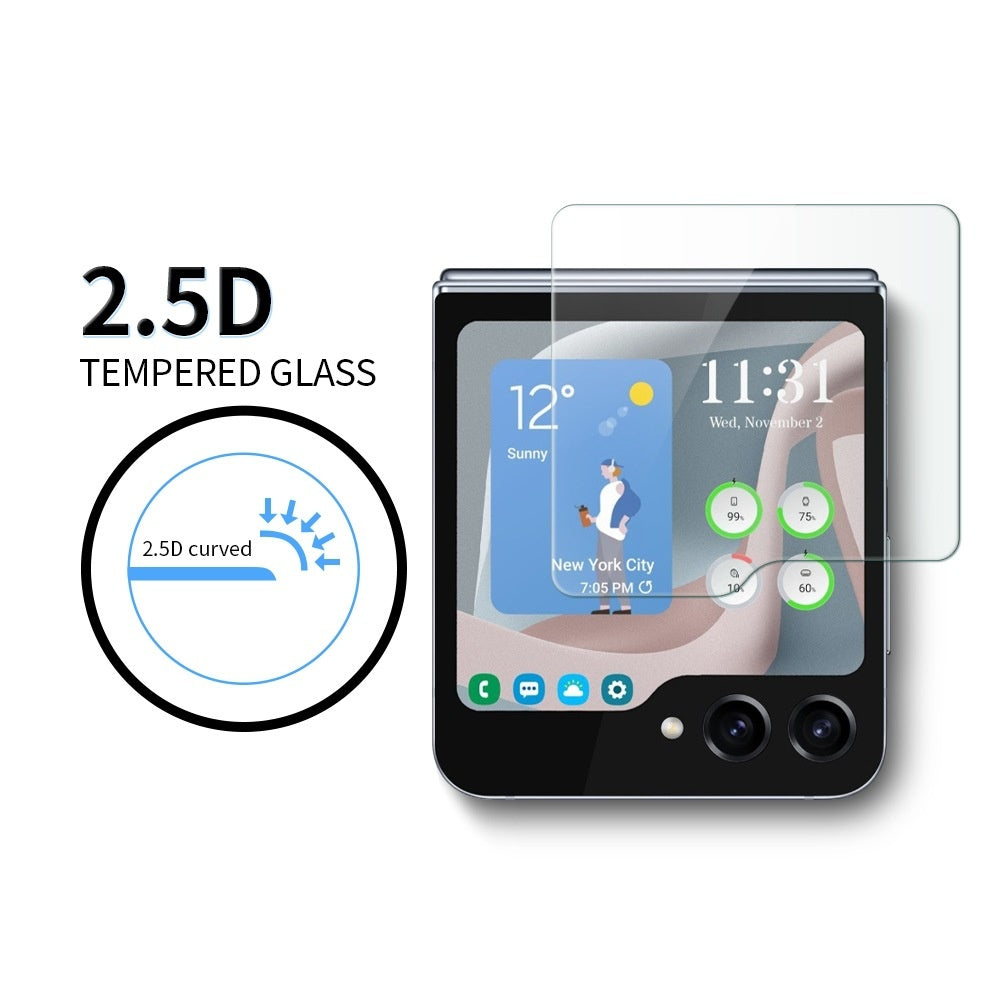 Convient au film en verre trempé d'écran extérieur haute définition Samsung Galaxy Z Flip7 W25 FLIP protecteur d'écran pliable anti-espionnage