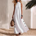 Elegant Zipper Stand Collar Slit Long Dress with Slim Fit