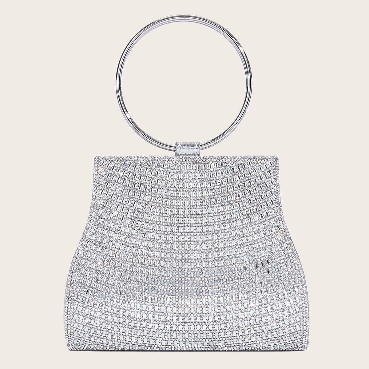 Sac chaîne à boucle magnétique en PU orné de diamants