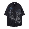 Anime character printed short sleeved shirt