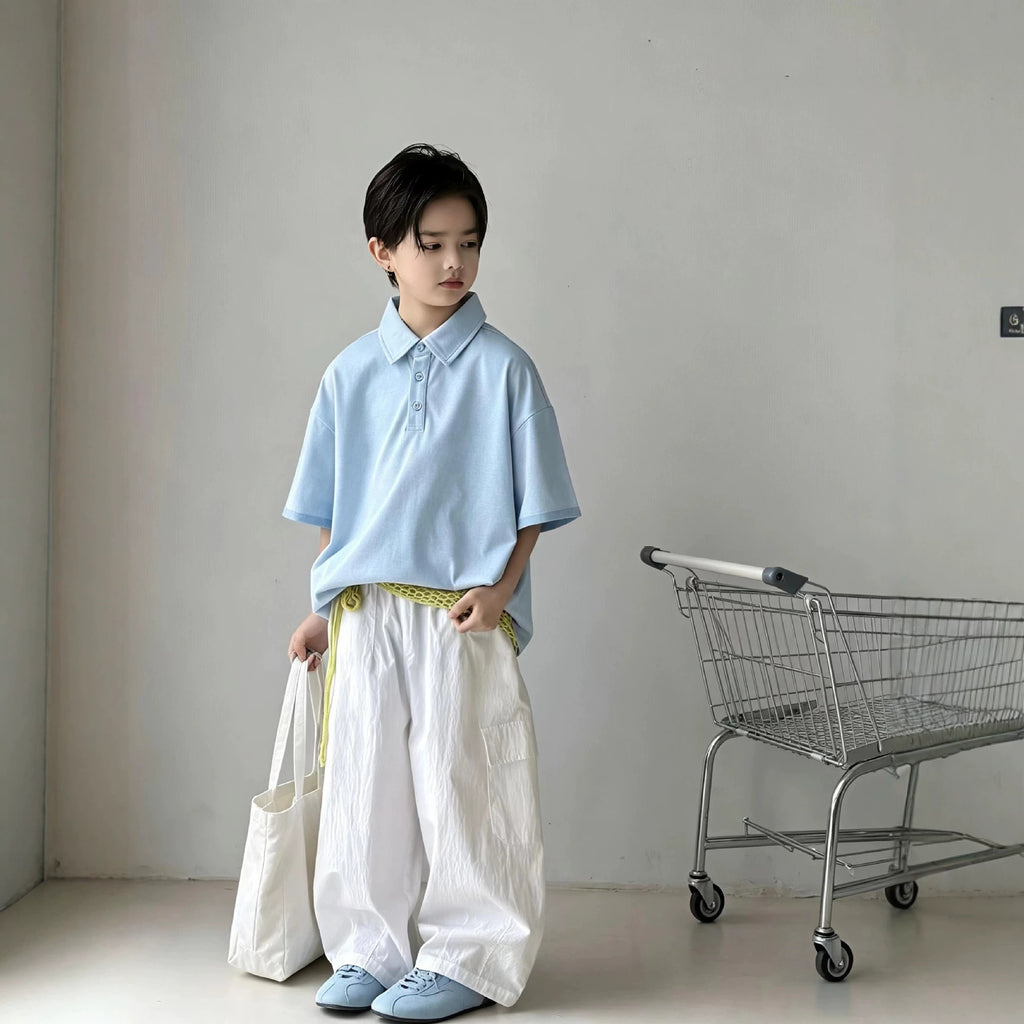 Children's mid sleeved polo shirt