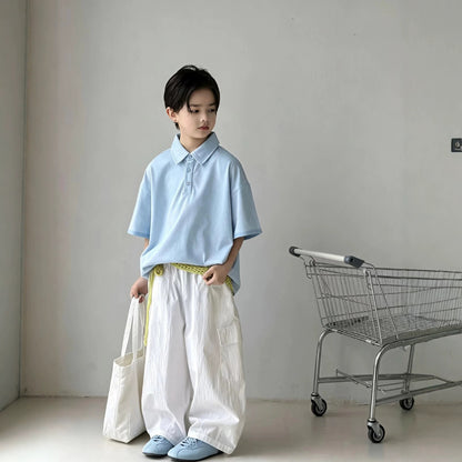 Children's mid sleeved polo shirt