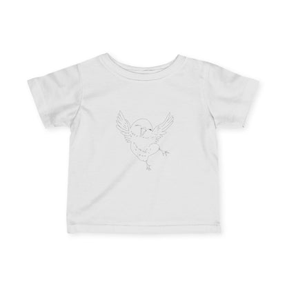 Infant Tee with Minimal Line Art — Baby Animal Graphic Shirt