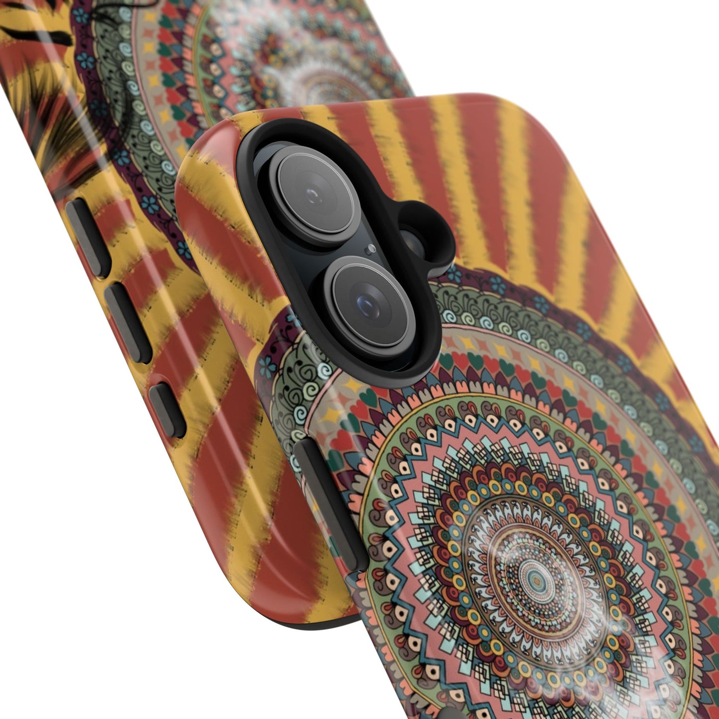 Mandala Sunburst Tough Phone Case — Boho Protective Phone Cover