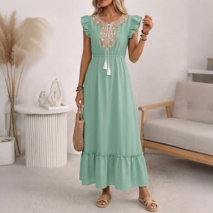 Tassel style long skirt