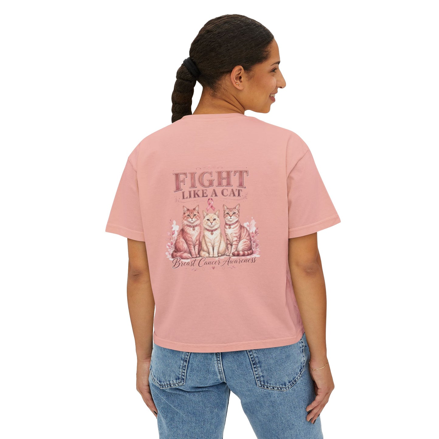 Halloween Pumpkin Ghost Floral Boxy Tee