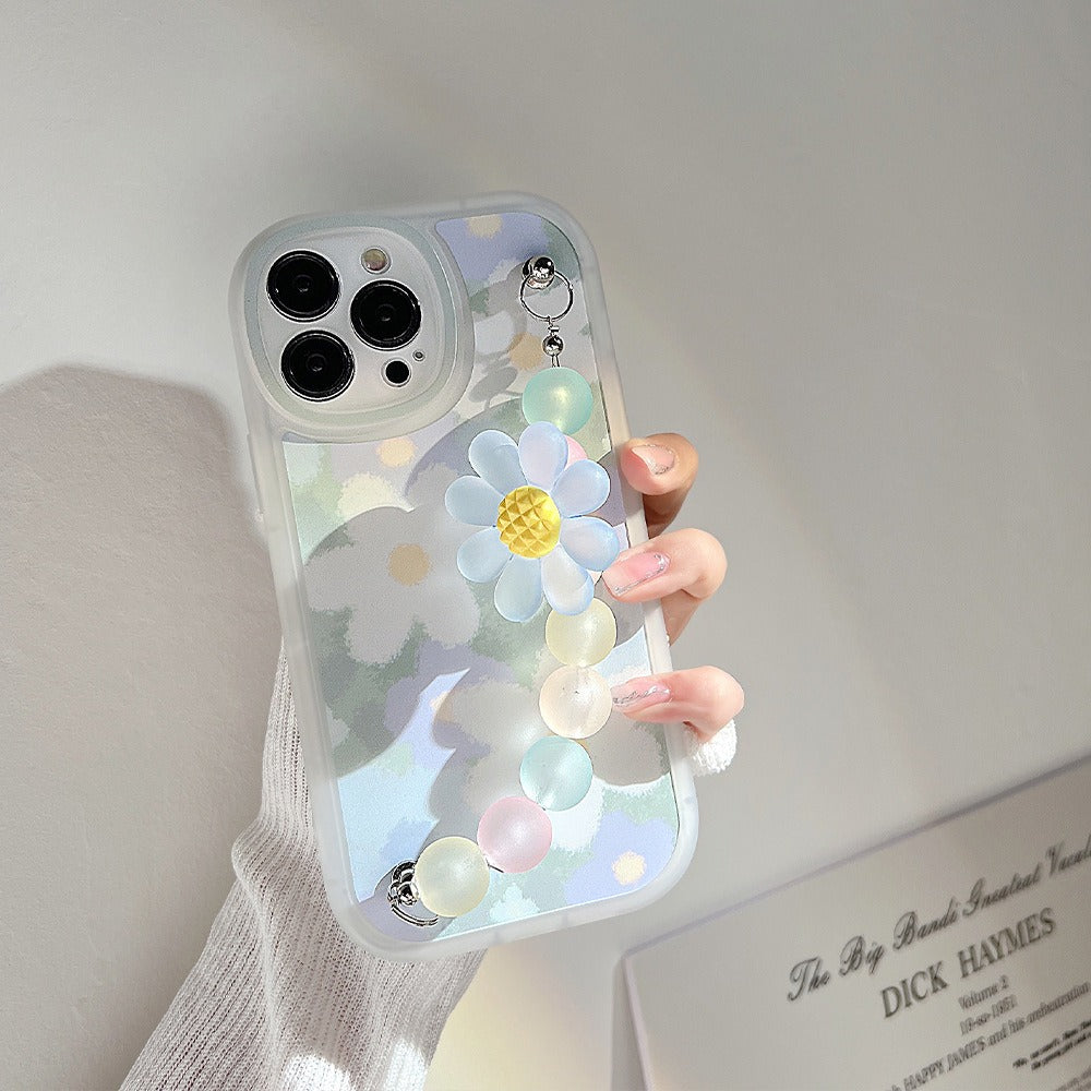 Étui iPhone 14 avec Bracelet Fleur 12 Apple 13promax Vintage 11 Étui X pour 8plus Fée
