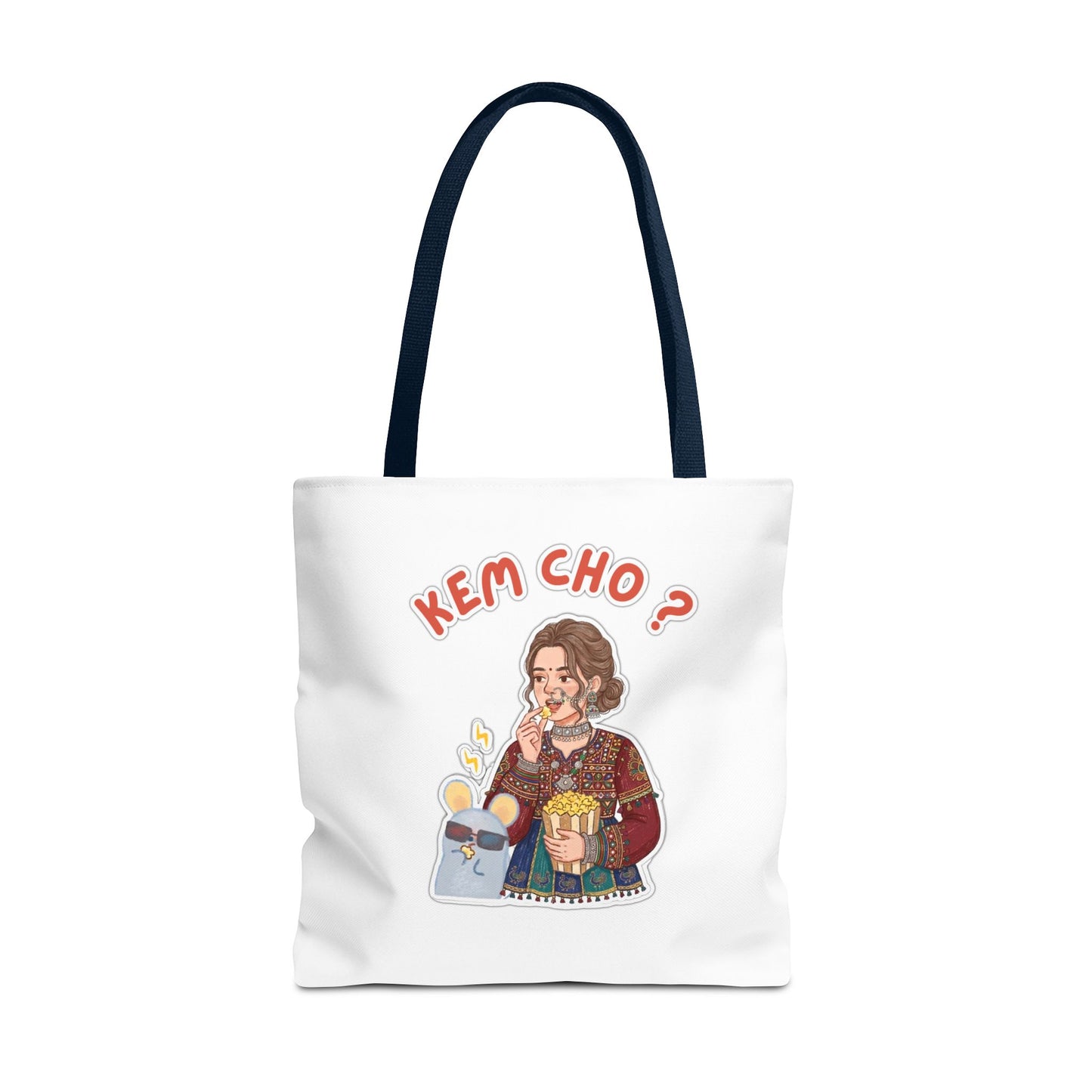 Tote Bag — 'Kem Cho?' Illustrative Gujarati Greeting Tote