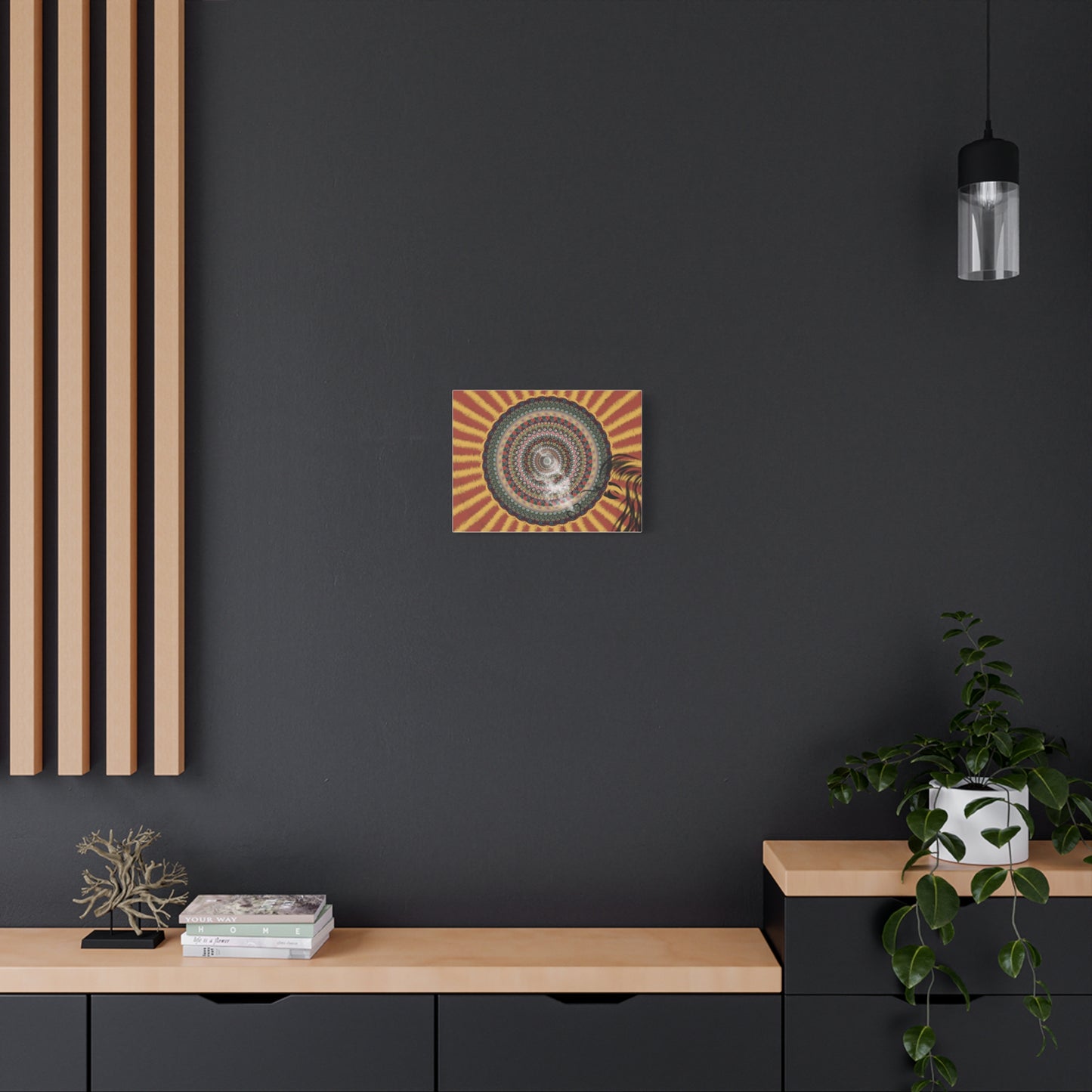 Psychedelic Mandala Burst Canvas | Matte Stretched Wall Art