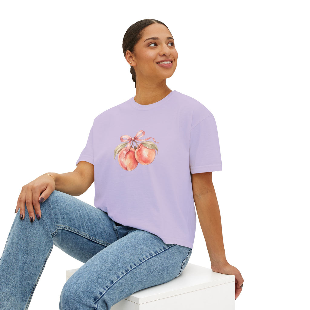 Halloween Pumpkin Ghost Floral Boxy Tee