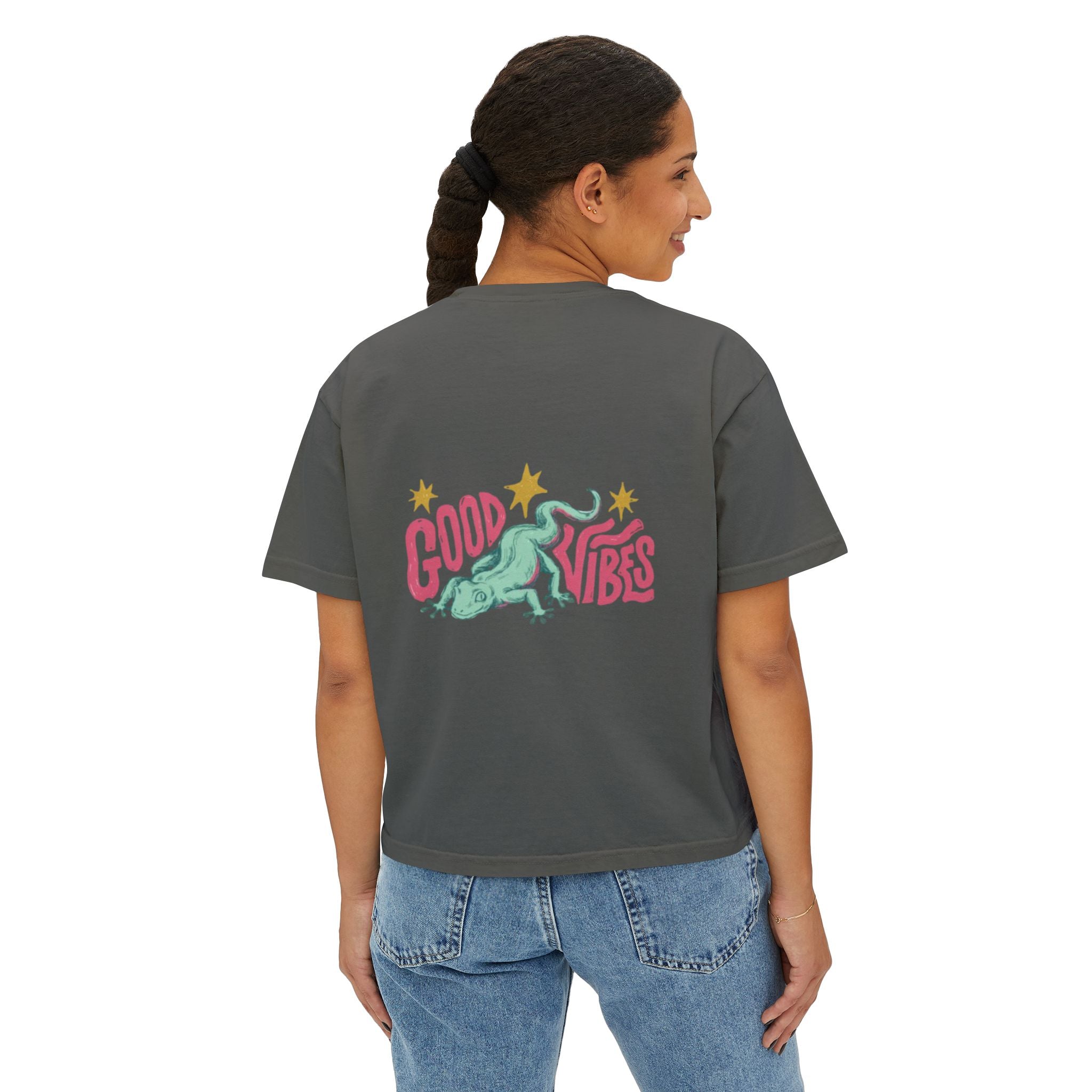 Halloween Pumpkin Ghost Floral Boxy Tee