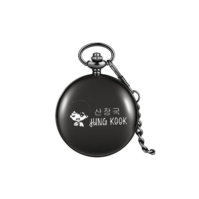 BTS Bulletproof Youth League peripheral pocket watch HOPE V SUGA Kim Namjoon Min Yoongi Park Jimin hanging watch necklace