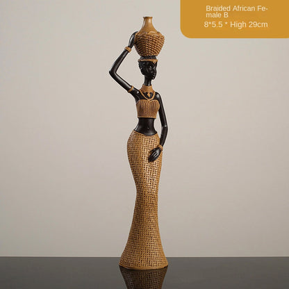 African girls' home resin ornaments and character decorations