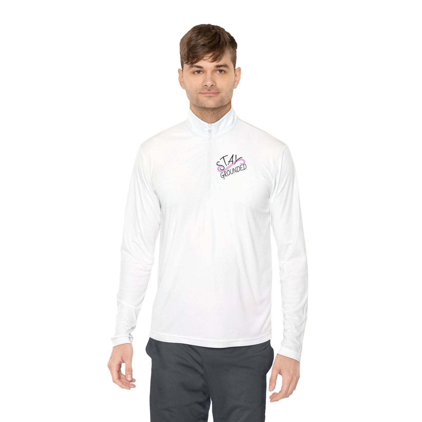 Quarter-Zip Pullover — 'Stay Cozy' Embroidered Chest & Sleeping Fox Back