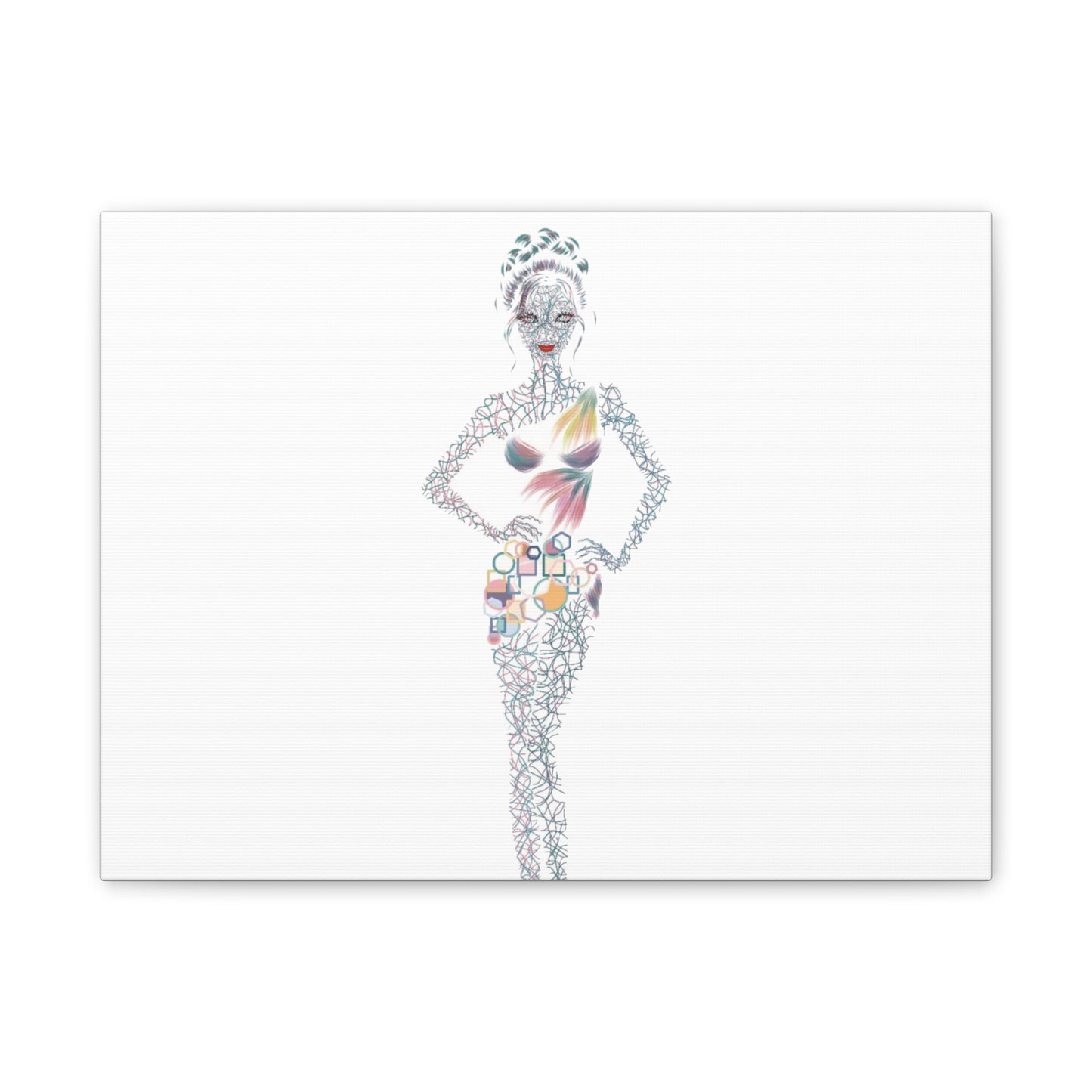 Fashion Illustration Canvas Print — Modern Female Silhouette Artwork