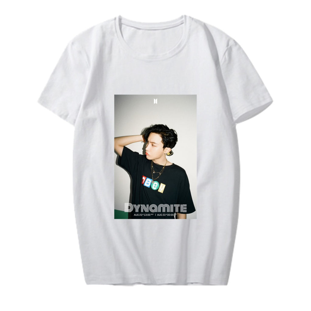 BTS New Album "Dynamite" Remix Teaser Photo Surrounding The Same Short-Sleeved T-Shirt for Women