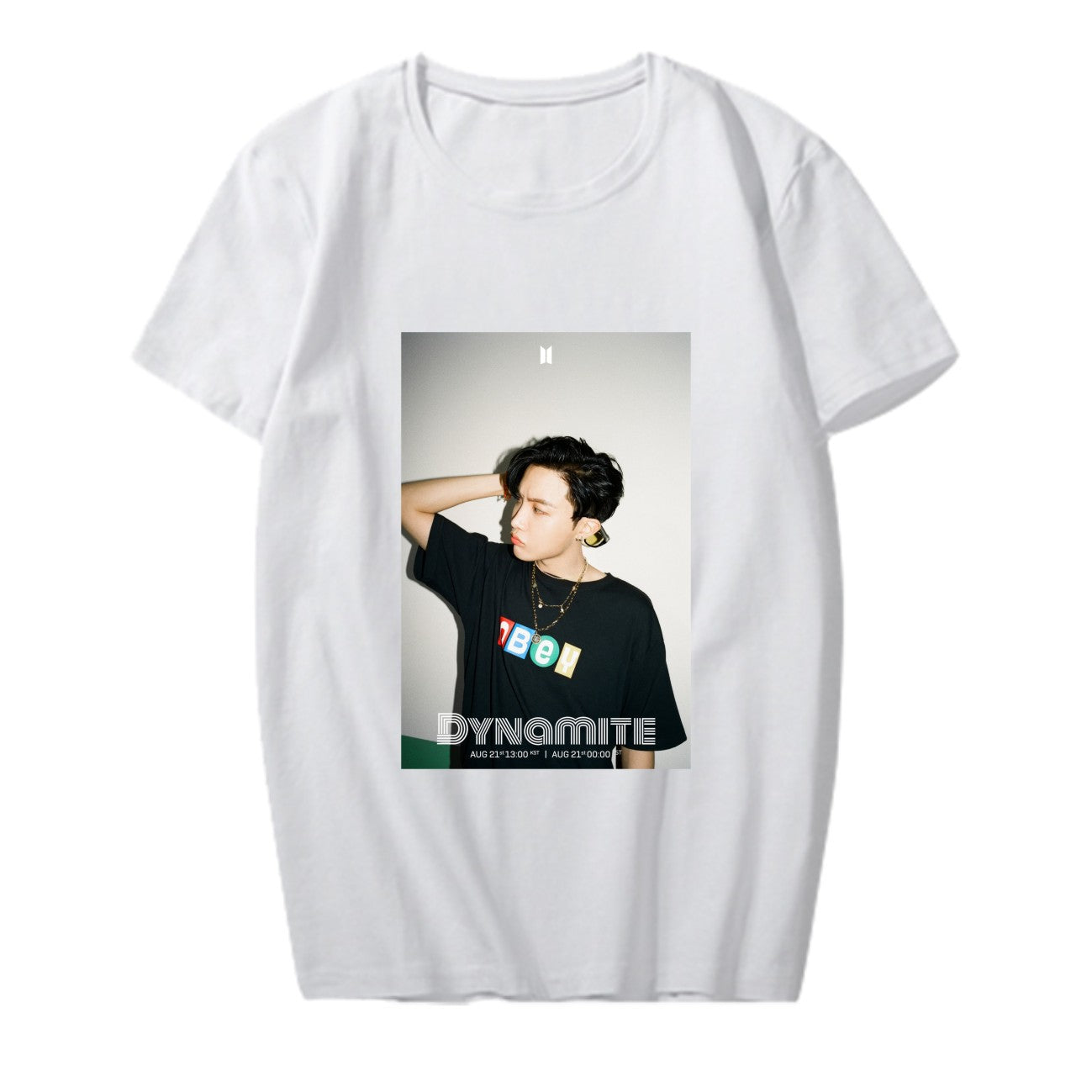 BTS New Album "Dynamite" Remix Teaser Photo Surrounding The Same Short-Sleeved T-Shirt for Women