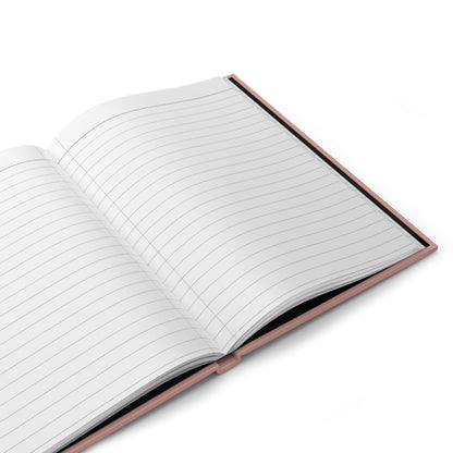 Hardcover Journal — Cute Fox & Cat 'Stay Grounded' Matte Notebook for Self-Care, Gratitude, Gift