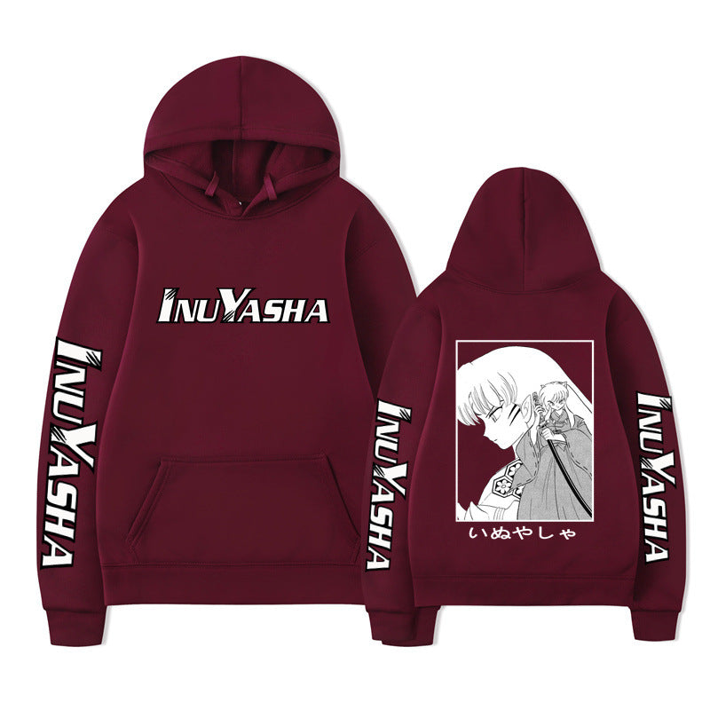 Hooded Sweatshirt with Anime Design, Casual and Creative Hoodie