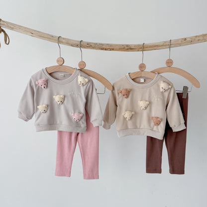 Cartoon long sleeved hoodie and casual pants set