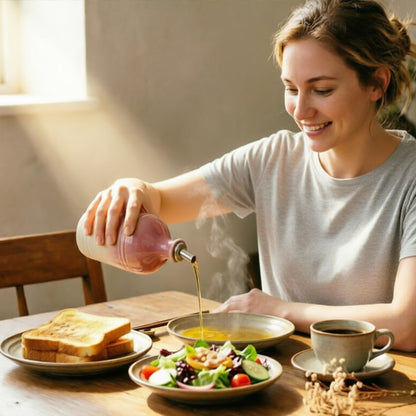 Bouteille d'Huile d'Olive en Céramique Verte Rétro Européenne avec Bec Verseur en Acier Inoxydable – Rangement de Cuisine Vintage et Distributeur d'Assaisonnement