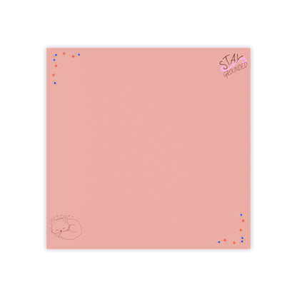Cute Cat Pink Post-it® Note Pads – Star Doodles Sticky Notes for Desk Organization