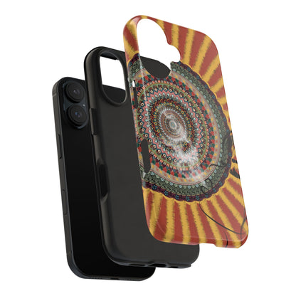 Mandala Sunburst Tough Phone Case — Boho Protective Phone Cover