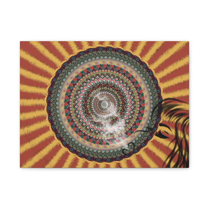Psychedelic Mandala Burst Canvas | Matte Stretched Wall Art