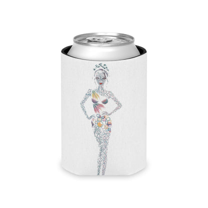 Tropical Fashion Illustration Can Cooler