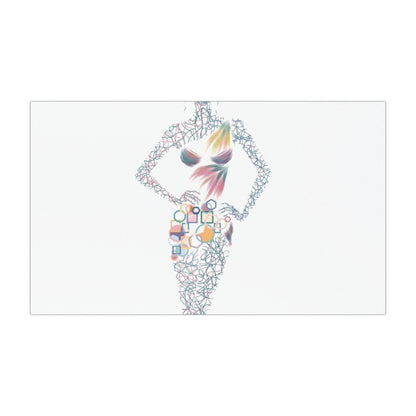 Fashion Silhouette Car Magnet — Colorful Abstract Dress Art