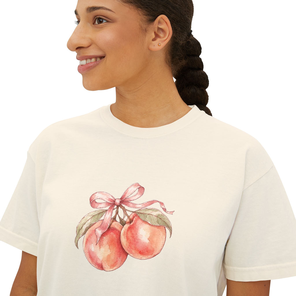 Halloween Pumpkin Ghost Floral Boxy Tee