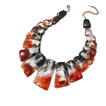 Three piece set with collarbone chain necklace and earrings for women