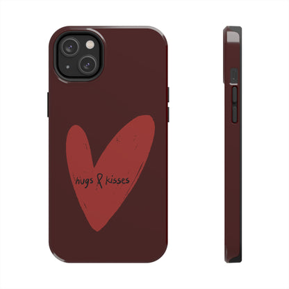 Hugs & Kisses Heart Tough Phone Case