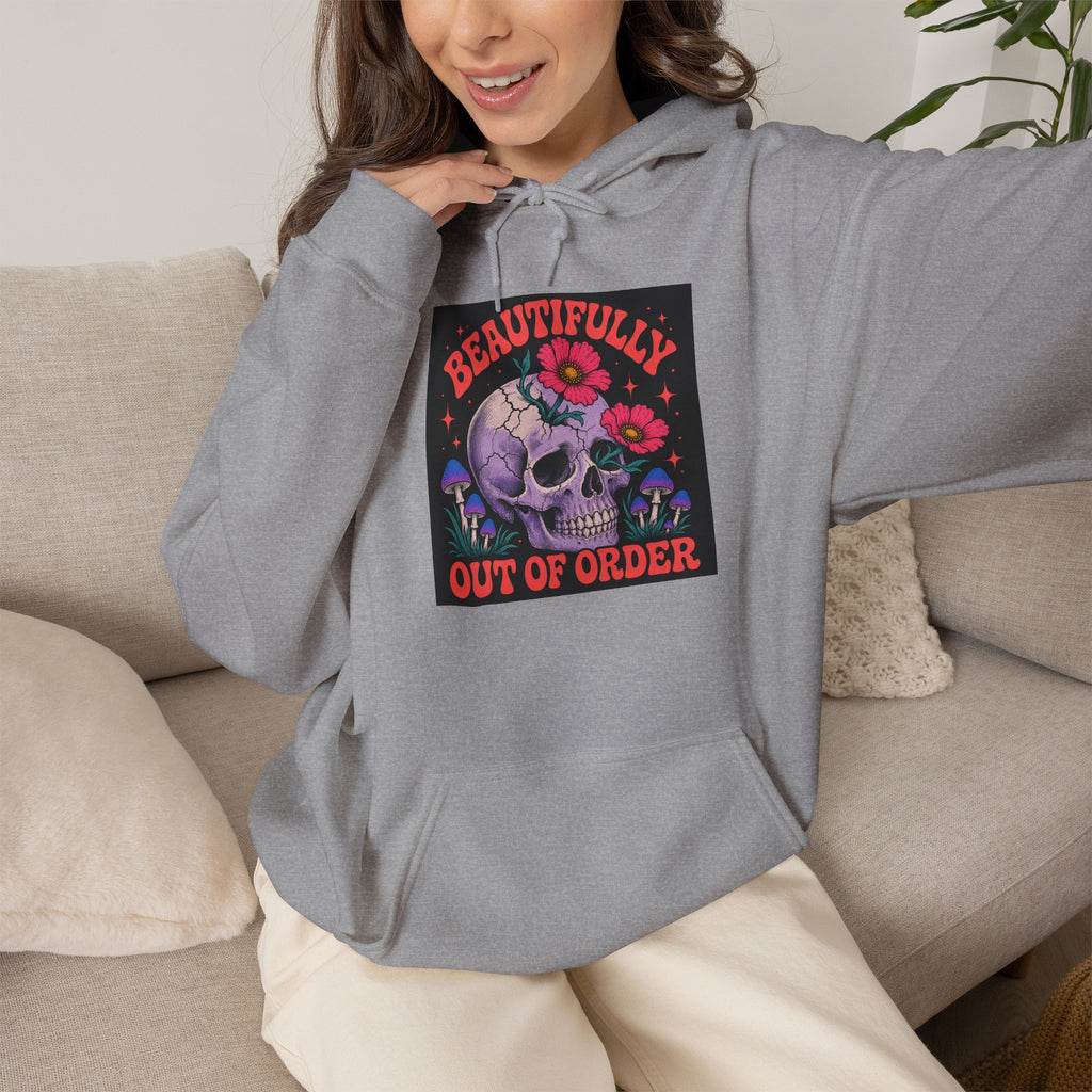 Darkwave Band Hoodie — 'Dead Quiet' Retro Goth Graphic Pullover