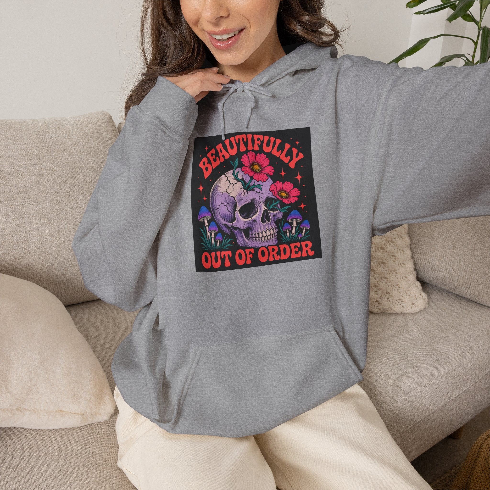 Darkwave Band Hoodie — 'Dead Quiet' Retro Goth Graphic Pullover