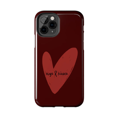 Hugs & Kisses Heart Tough Phone Case