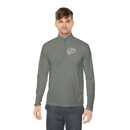 Quarter-Zip Pullover — 'Stay Cozy' Embroidered Chest & Sleeping Fox Back