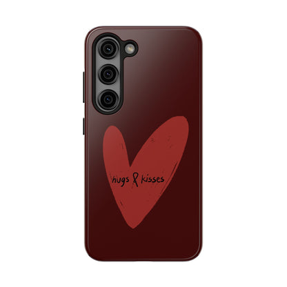 Hugs & Kisses Heart Tough Phone Case
