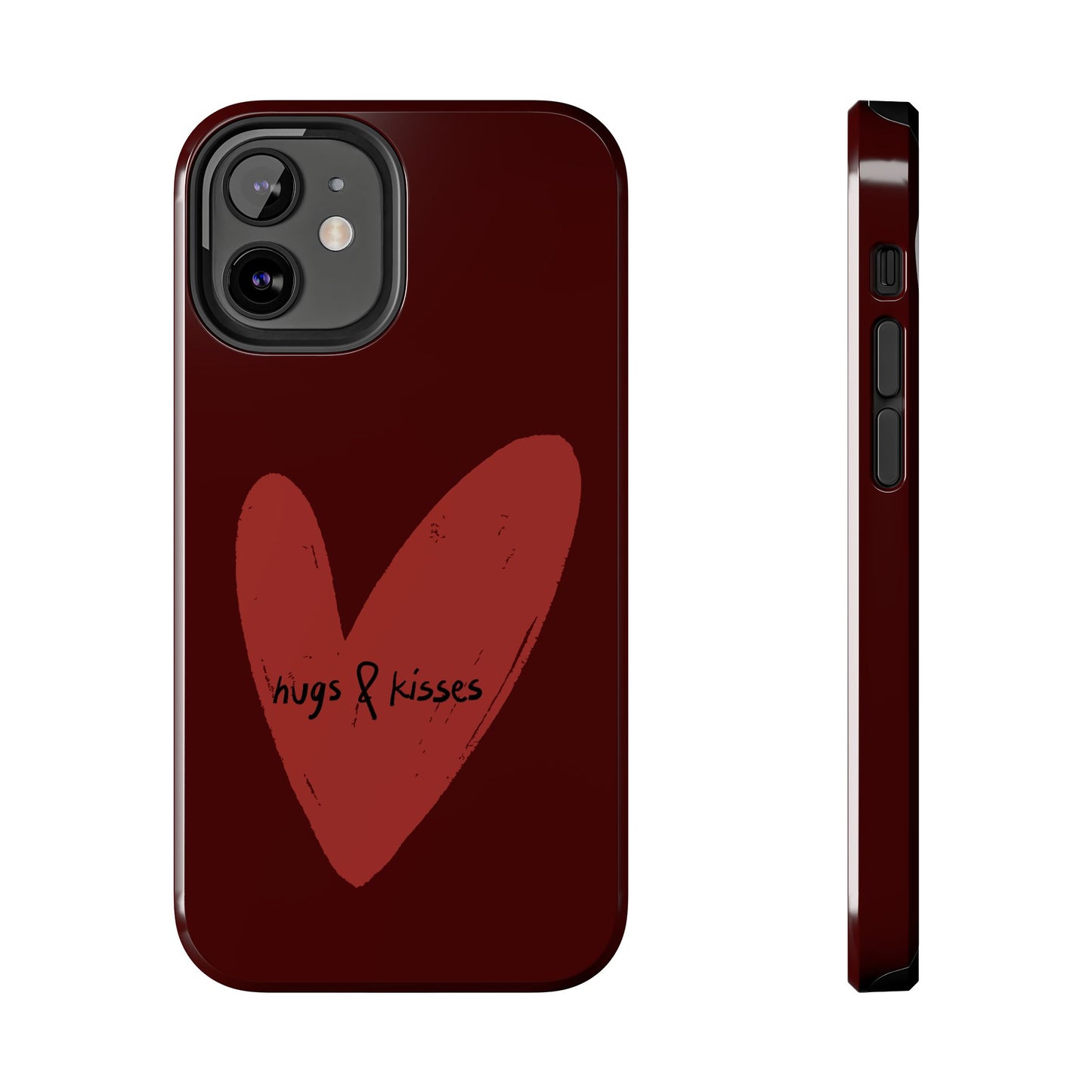 Hugs & Kisses Heart Tough Phone Case