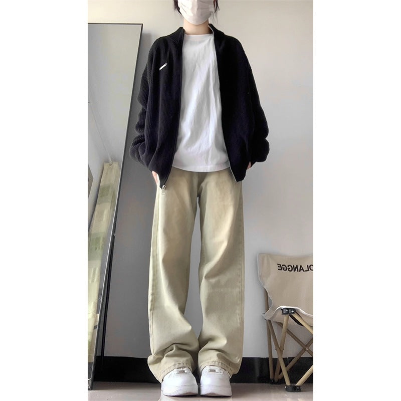 Jeans noirs pour homme, style old-school