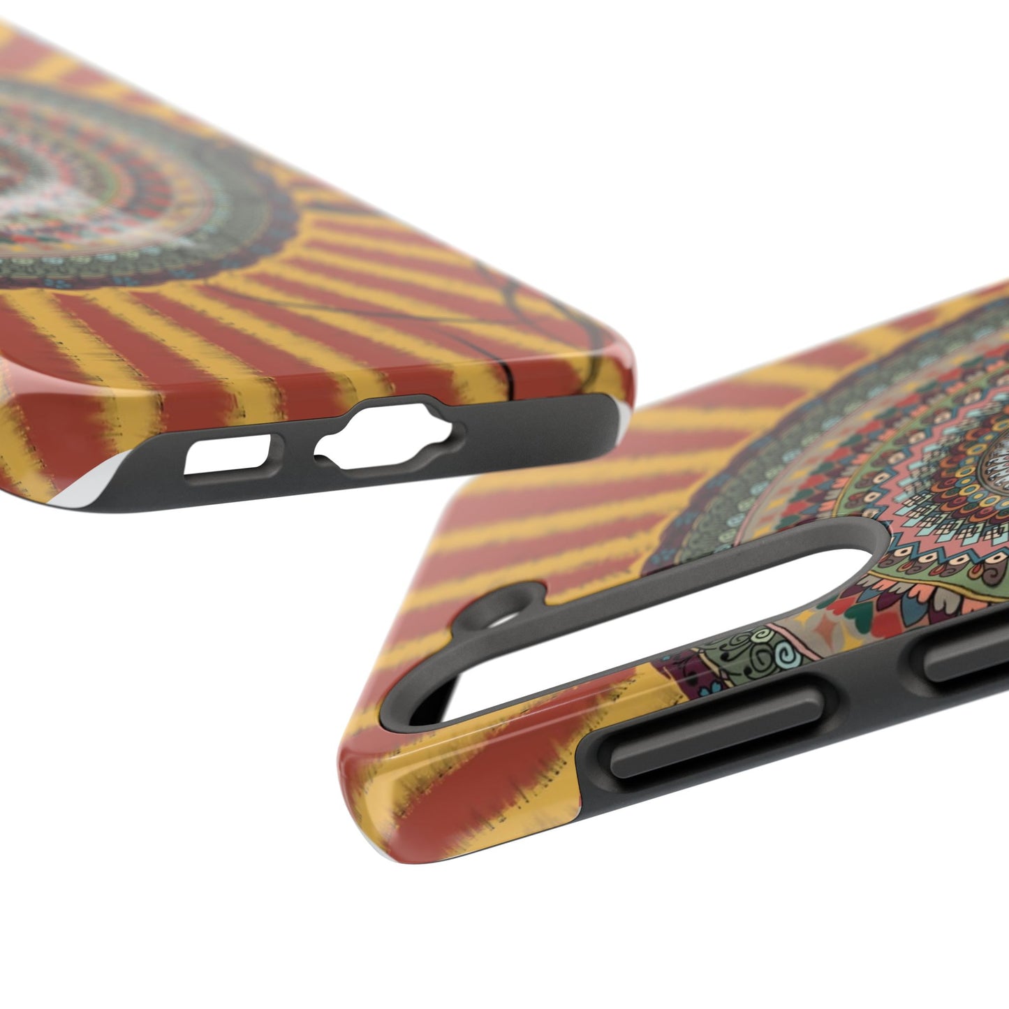 Mandala Sunburst Tough Phone Case — Boho Protective Phone Cover