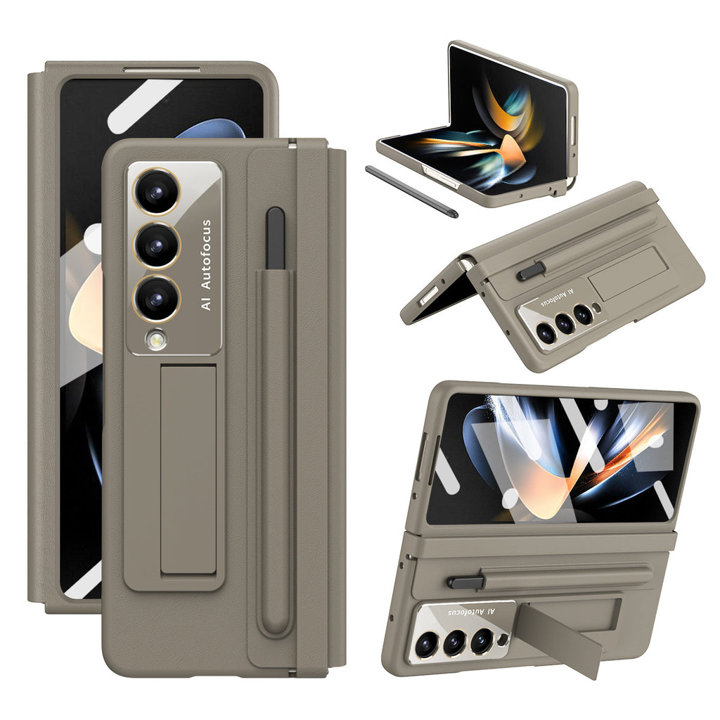 Étui pour Samsung Fold5 FOLD4, coque de protection intégrale en cuir avec charnière et fente pour stylet, adapté à un usage tout-en-un