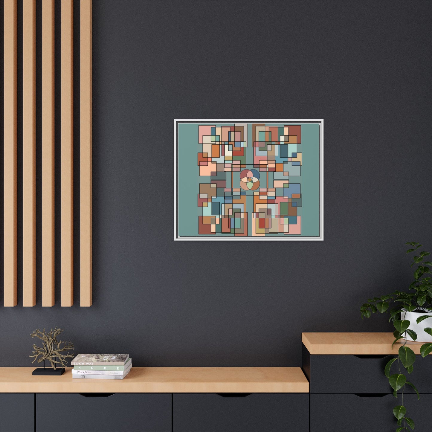 Matte Canvas, Framed (Multi-color)