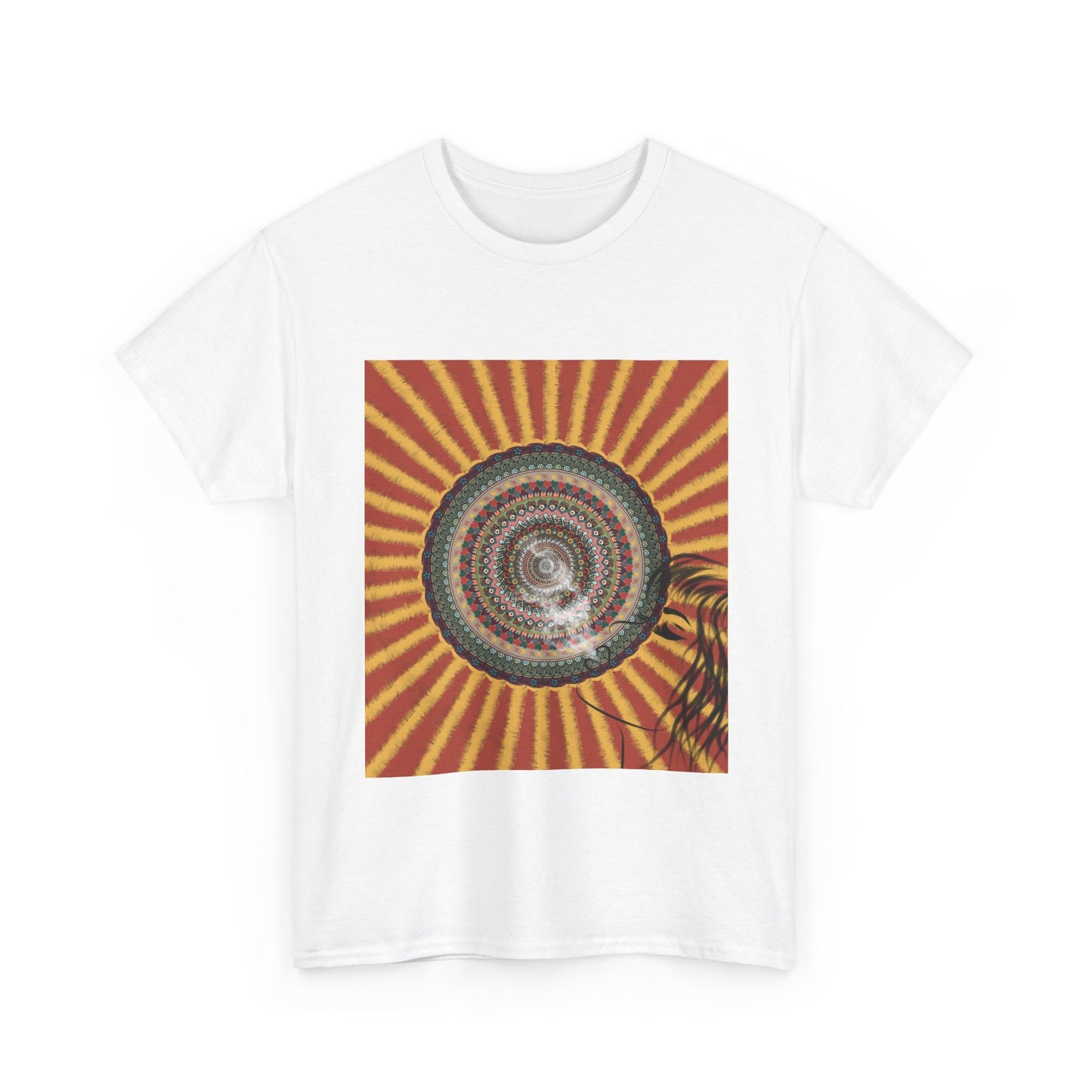 Psychedelic Spiral Sunburst T-Shirt | Retro Palm Silhouette